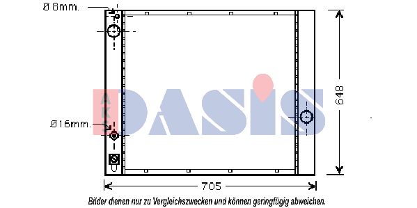 AKS DASIS Радиатор, охлаждение двигателя 021000N